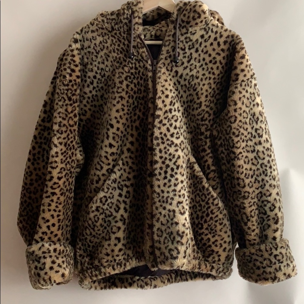 Faux Fur Vintage Leopard Coat